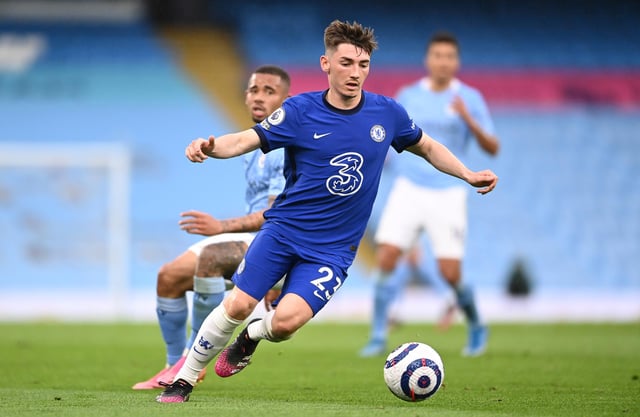 Billy Gilmour, pictured in action against Manchester City earlier this month, has impressed during his first team appearances for Chelsea. (Photo by Laurence Griffiths/Getty Images)