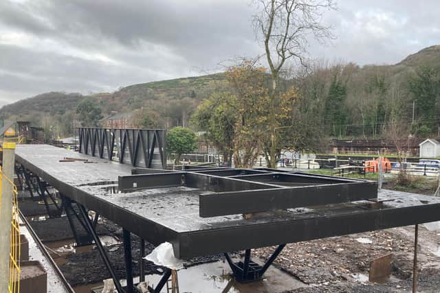 The ramp taking shape in Bowling. Picture: Scottish Canals