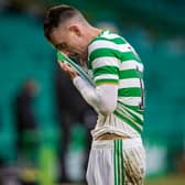 Celtic's David Turnbull is left dejected during the club's brutal 2-1 loss at home to St Mirren. (Photo by Craig Williamson / SNS Group)