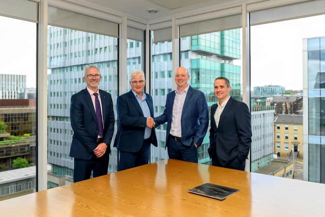 Innes Smith (chief executive, Springfield) ; Sandy Adam (chairman, Springfield) ; Ross Mickel (group director, Mactaggart and Mickel ); Paul McAninch (group finance director, Mactaggart and Mickel)