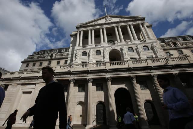 The HQ of the Bank of England - nicknamed the Old Lady of Threadneedle Street. Picture: Daniel Leal-Olivas/AFP.
