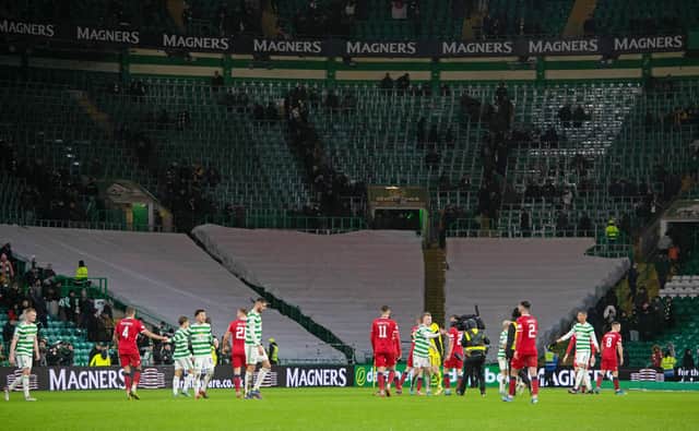 The closed section at Celtic Park. (Photo by Craig Foy / SNS Group)