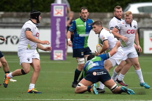 Southern Knights, with Jason Baggott prominent, defeat Boroughmuir Bears at the Greenyards last weekend. Picture: Ross MacDonald/SNS