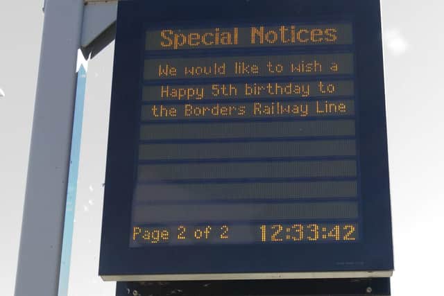 The line marked its fifth birthday in September but campaigners were not celebrating its train performance. Picture: Bill McBurnie