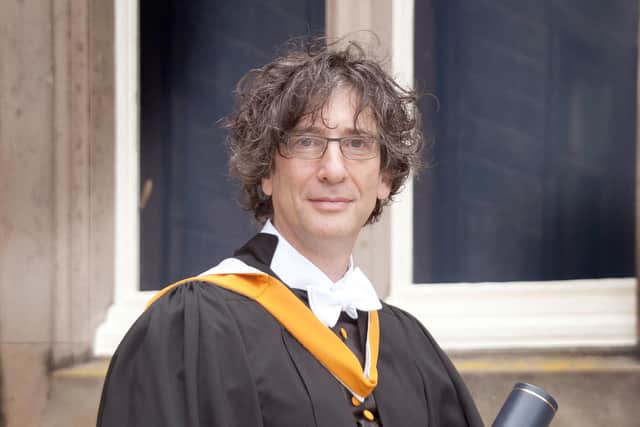 Neil Gaiman was awarded an honorary by St Andrews University in 2016. Picture: Peter Adamson.