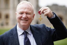 Alex McLeish after being made an Officer of the Order of the British Empire (OBE) during an investiture ceremony at Windsor Castle, Berkshire. Photo: Ben Birchall/PA Wire
