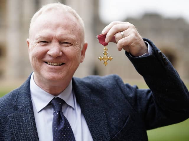 Alex McLeish after being made an Officer of the Order of the British Empire (OBE) during an investiture ceremony at Windsor Castle, Berkshire. Photo: Ben Birchall/PA Wire