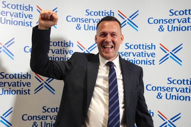 Russell Findlay is announced as new Scottish Conservatives leader at the Radisson Hotel in Edinburgh.