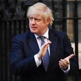 Boris Johnson applauds key workers, including the NHS staff who saved his life, outside 10 Downing Street last week (Picture: Leon Neal/Getty Images)