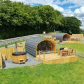 The glamping site at Stouslie Farm has stunning views of the Borders