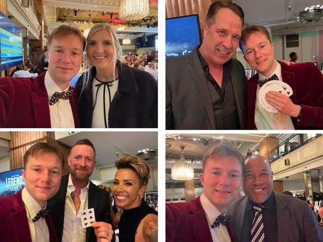 Angus at The 2025 Legends Ball pictured with former sporting stars Rebecca Adlington, David Seaman, Sir Bradley Wiggins, Dame Kelly Holmes and John Barnes.