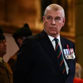 Prince Andrew, Duke of York during the centenary Armistice Day service. Picture: Colm Lenaghan/ Pacemaker/PA