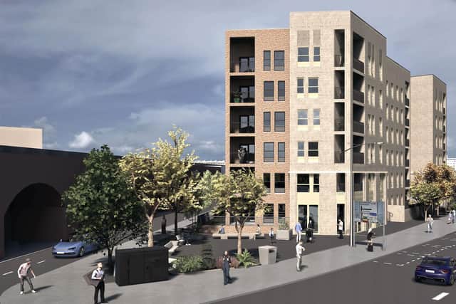 An artist's impression of the new homes at Spoutmouth.