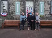 Phil Mills-Bishop and  Adam Caddz with Jack Newmyer and his wife.