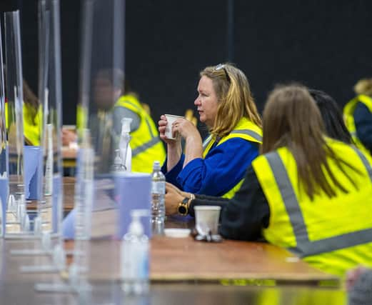 Day two of the count at Highland Centre, Ingilston. Picture: Lisa Ferguson