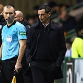 Hibs manager Jack Ross looks on during the 3-1 defeat to Celtic (Photo by Paul Devlin / SNS Group)