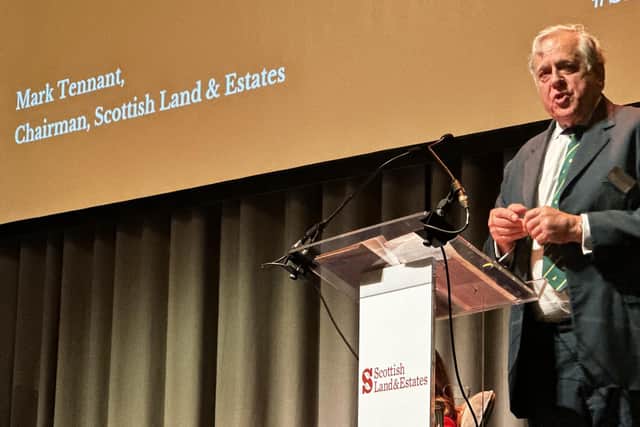 Chairman of Scottish Land & Estates Mark Tennant speaking at the organisation's annual conference in Edinburgh (Scottish Land & Estates)