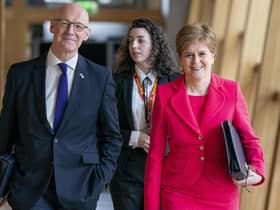 First Minister Nicola Sturgeon and Deputy First Minister John Swinney arrive for First Minster's Questions last Thursday