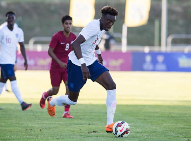 Tammy Abraham in action for England (SNS Group Paul Devlin)