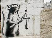 The 'lost' Banksy artwork which turned up 43 miles away from its original location in Bethlehem
Pic: Banksy