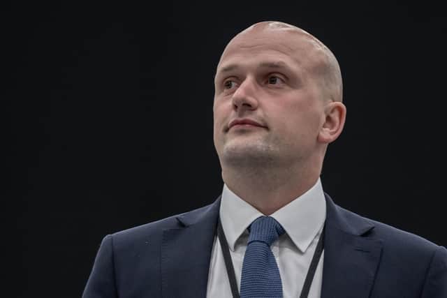 SNP's Stephen Flynn at P&J Live arena in Aberdeen. Picture: PA Wire
