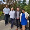 From left: the firm's four co-founders CTO Professor Damion Corrigan; CSO Professor Paul Hoskisson, CEO Dr Stuart Hannah, and chair Dr Poonam Malik. Picture: contributed.