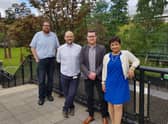 From left: the firm's four co-founders CTO Professor Damion Corrigan; CSO Professor Paul Hoskisson, CEO Dr Stuart Hannah, and chair Dr Poonam Malik. Picture: contributed.