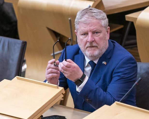 Minister for the Constitution, External Affairs and Culture Angus Robertson in the main chamber at the Scottish Parliament