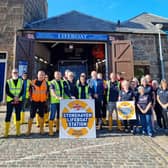 Volunteers from Stonehaven RNLI outside the boat shed. (Pic: RNLI)