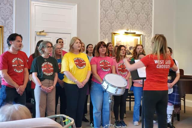 Helen Bassett and the Westside Chorus performing at HC-One Scotland’s Murrayfield House Care Home