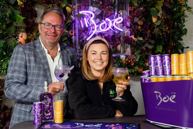 Craig Gibb of Boe Gin with Heather Turnbull, regional buyer for Asda. Picture: Ian Georgeson Photography
