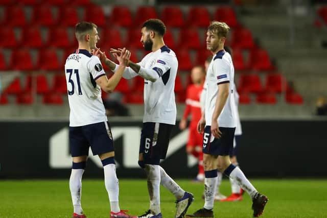 Rangers could be jaded after their midweek exertions in the Europa League win over Antwerp in Belgium. Picture: Dean Mouhtaropoulos/Getty Images