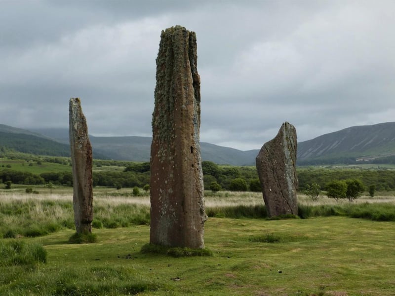 Machrie Moor is a collection of six concentric stone circles that adorn a moor near the west coast of Arran. Carbon dating on surviving timber found at the site dates Machrie Moor to around 2030 BC.