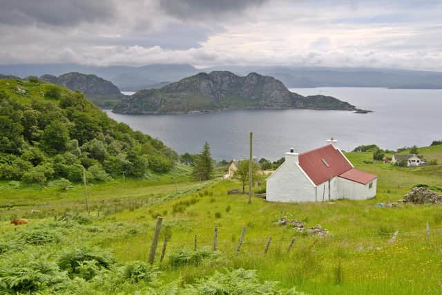 A croft in Torridon, main, perhaps not so far from Rory Putman’s fictional Lochuisge. Credit: Getty