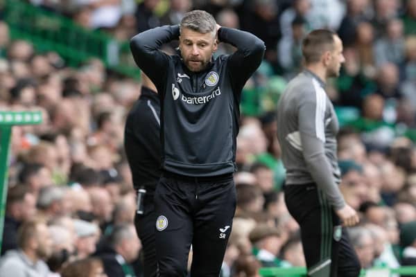St Mirren manager Stephen Robinson was left frustrated but still delighted by his players performance at Celtic Park in their 2-2 draw. (Photo by Alan Harvey / SNS Group)