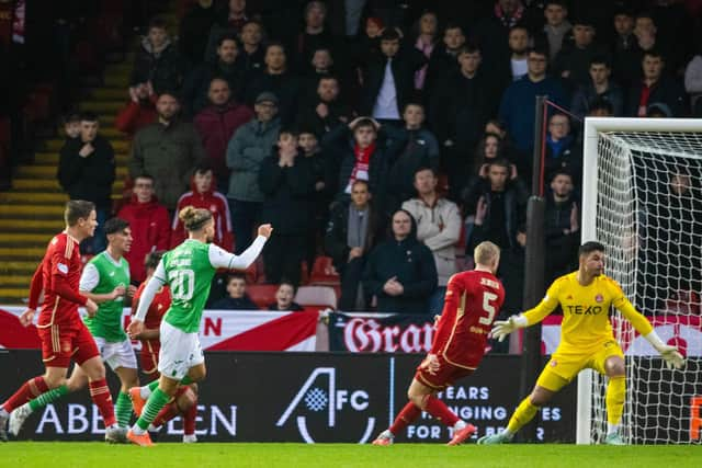 Emiliano Marcondes levelled for Hibs on 67 minutes.