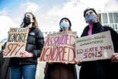 University of Edinburgh students at Bristo Square protesting the 'less than satisfactory' response to calls for improvements to its redressal system. (Picture credit: Lisa Ferguson)