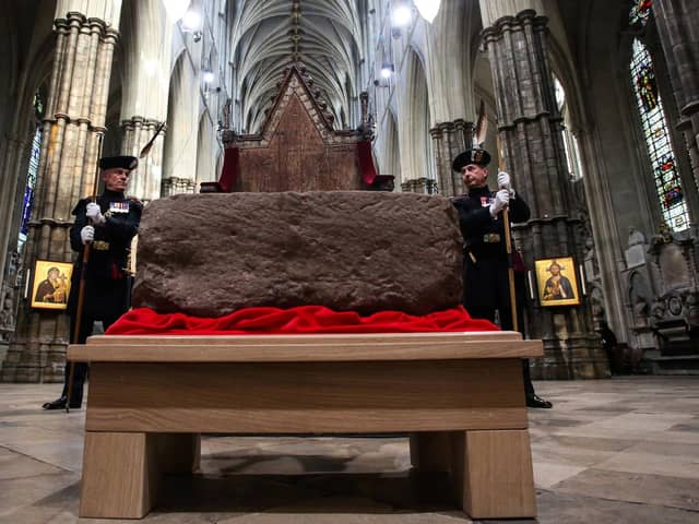 The Stone of Scone was taken to Westminster Abbey for King Charles' coronation last year (Picture: Susannah Ireland/PA)