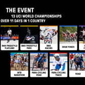 The championships will bring 11 cycling categories together for the first time. Picture: UCI