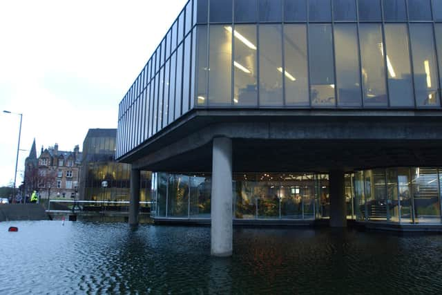 The modernist Scottish Widows offices now occupy the site of the former printworks.