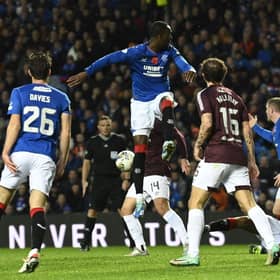 Rangers were awarded a penalty for this incident involving Peter Haring and Connor Goldson.
