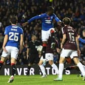 Rangers were awarded a penalty for this incident involving Peter Haring and Connor Goldson.