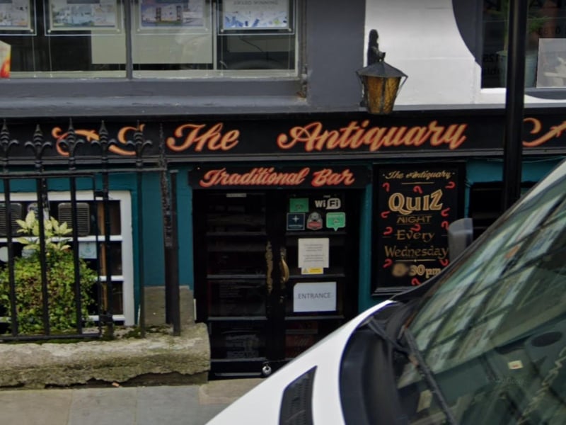 The Antiquary bar, in Stockbridge, has a fire for dogs to curl up in front of after enjoying a nice bowl of water.