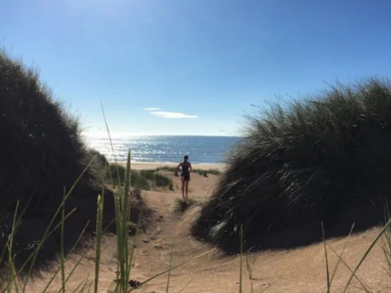 The bothy is ideal for those who like a dip in the sea.