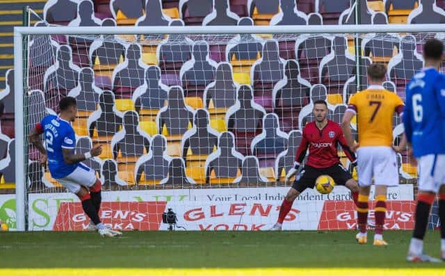 Rangers' James Tavernier scored twice from the penalty spot  (Photo by Craig Williamson / SNS Group)