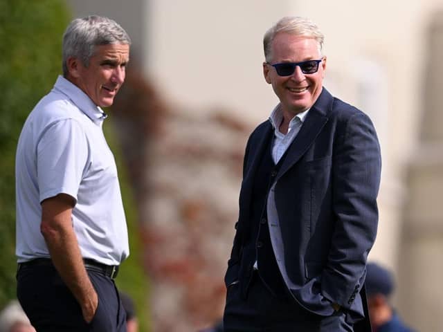 Discussions are ongoing between Jay Monahan, Commissioner of the PGA Tour, and Keith Pelley, CEO of The European Tour Group and DP World Tour. Picture: Ross Kinnaird/Getty Images.