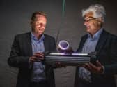 Jimmy Williamson, executive director at the Scottish National Investment Bank, and PureLiFi CEO Alistair Banham. Picture: Chris Watt