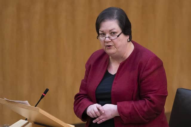 Scottish Labour's Jackie Baillie (Photo by Jane Barlow / POOL / AFP)