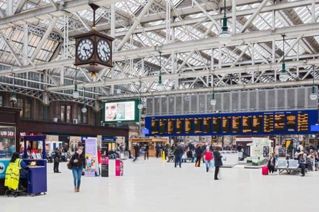 A man has died after being found unresponsive in the toilets at Glasgow Central Station. Photograph: Network Rail