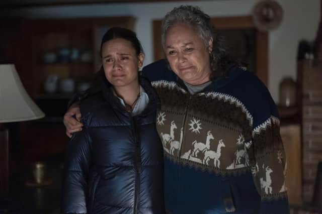 Acushla-Tara Kupe as Diana Huia and Vanessa Rare as Wiki in The Gone. Picture: Geoffrey H.Short